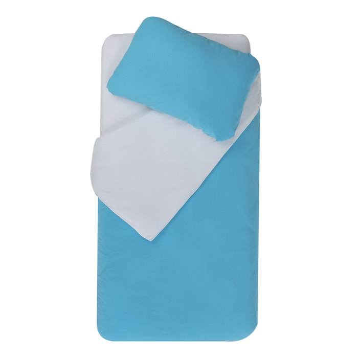 Parure de couette bicolore pour enfant - Turquoise