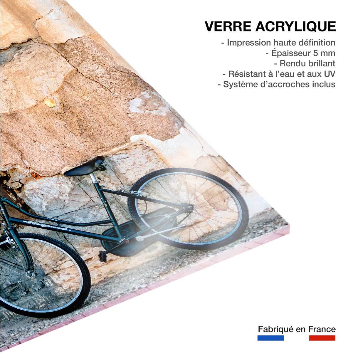Tableau bicyclette bleue Tableau plexiglas