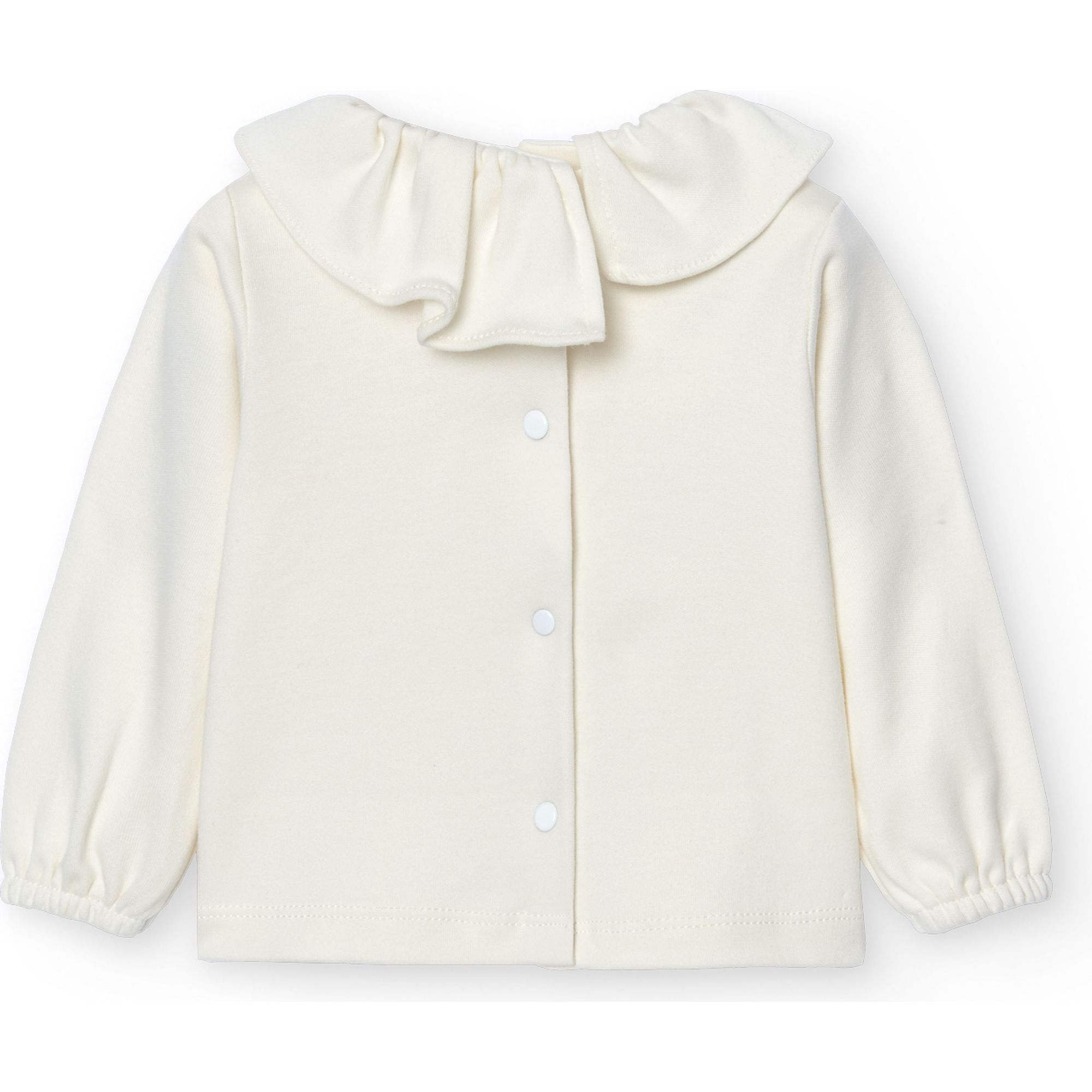 Camiseta bebé manga larga cuello volante