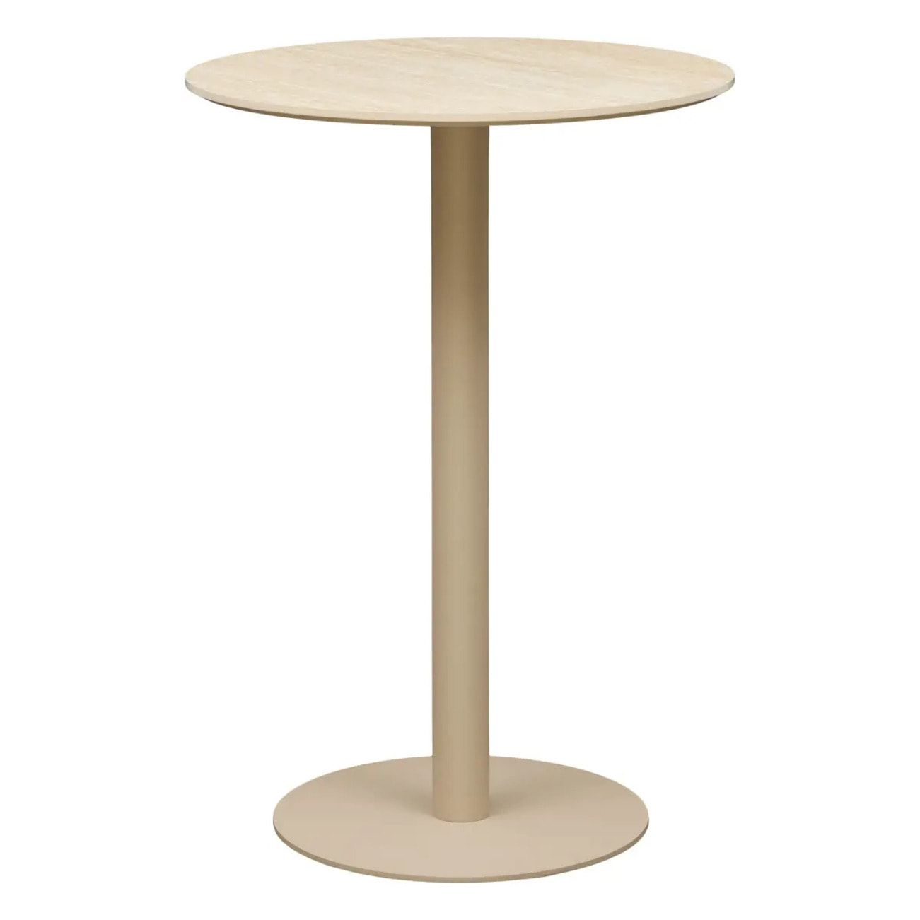 Table de bar Voluto ronde D.70cm beige