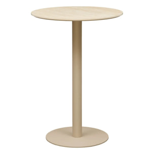 Table de bar Voluto ronde D.70cm beige