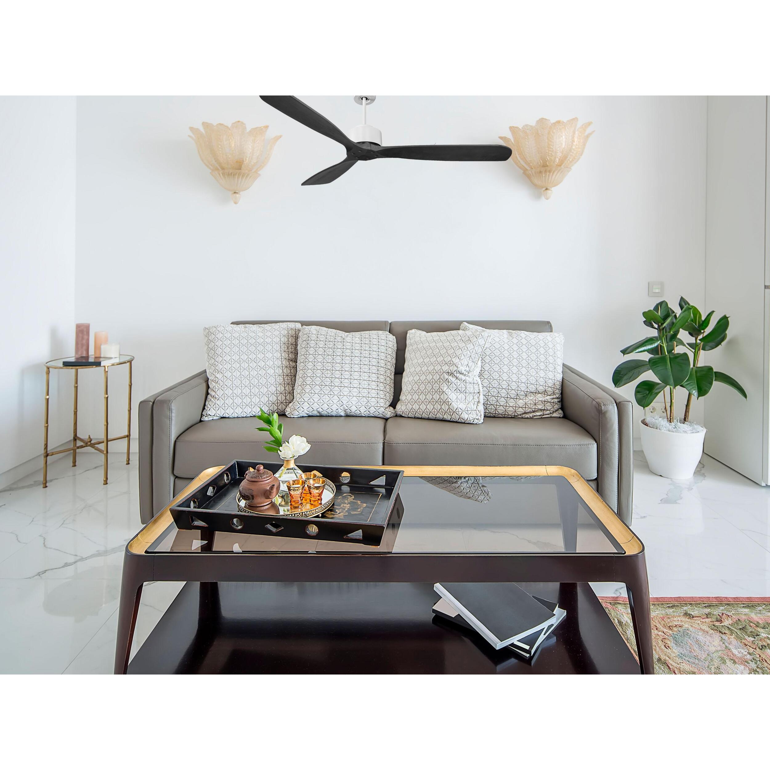 Ventilateur de plafond ø166 cm avec Wifi Réversible Hypersilence 40   W Blanc