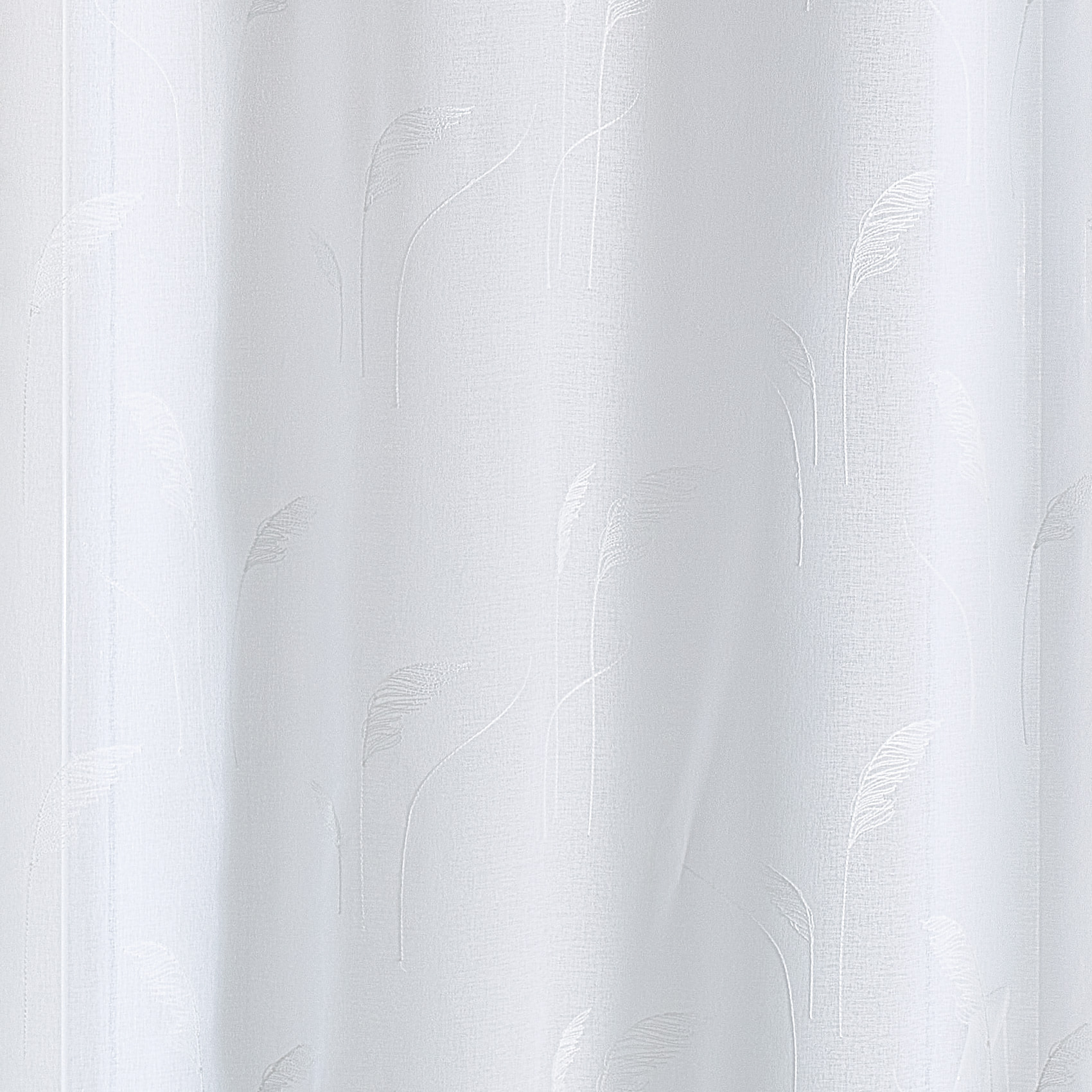 Voilage brodé de pampas - Blanc