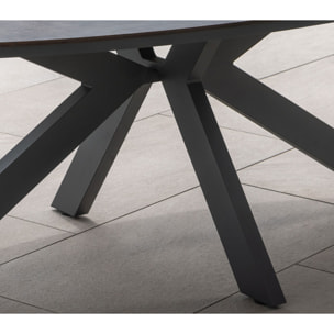 Ensemble table et chaises de jardin  - gris - CARMELORY ARDOISE