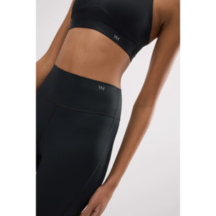 Leggings sportivi neri effetto pancia piatta