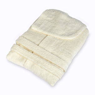 UNO CASA DESIGN Accappatoio con Cappuccio Julia in Spugna di Puro Cotone 400 gr