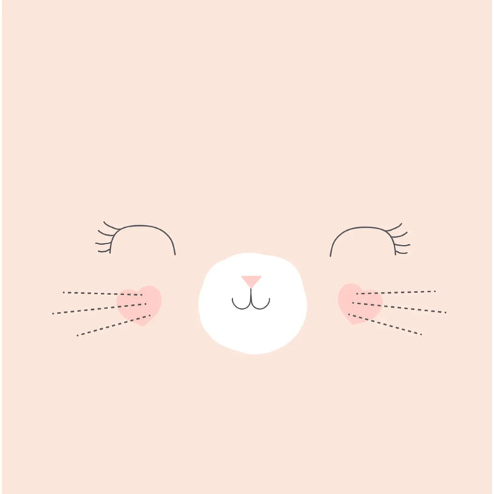 Parure de lit enfant "Chat" - coton 140x200 cm