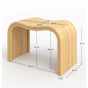 Tabouret en rotin - Wave