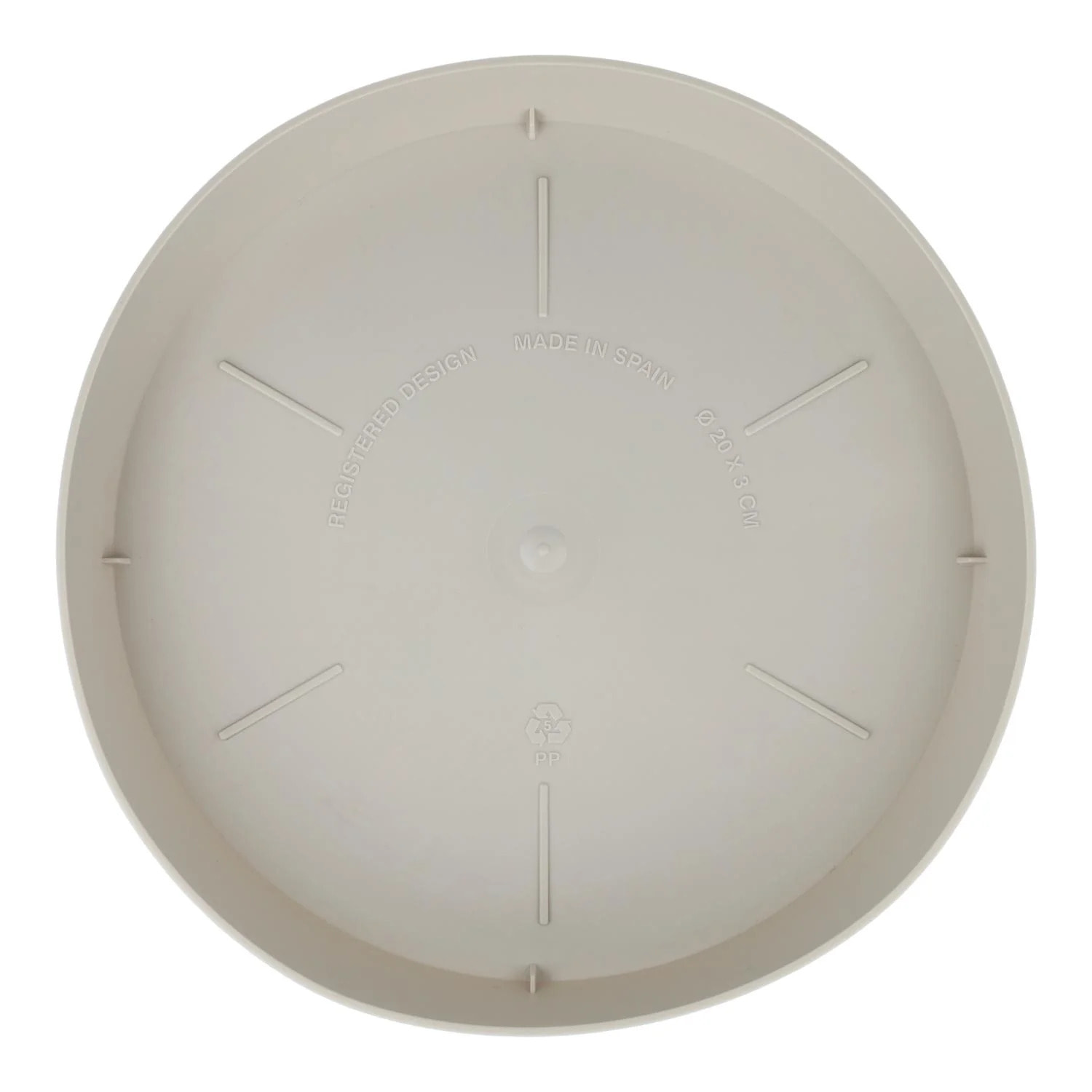 Plato maceta Tes color crudo D 20 x 3