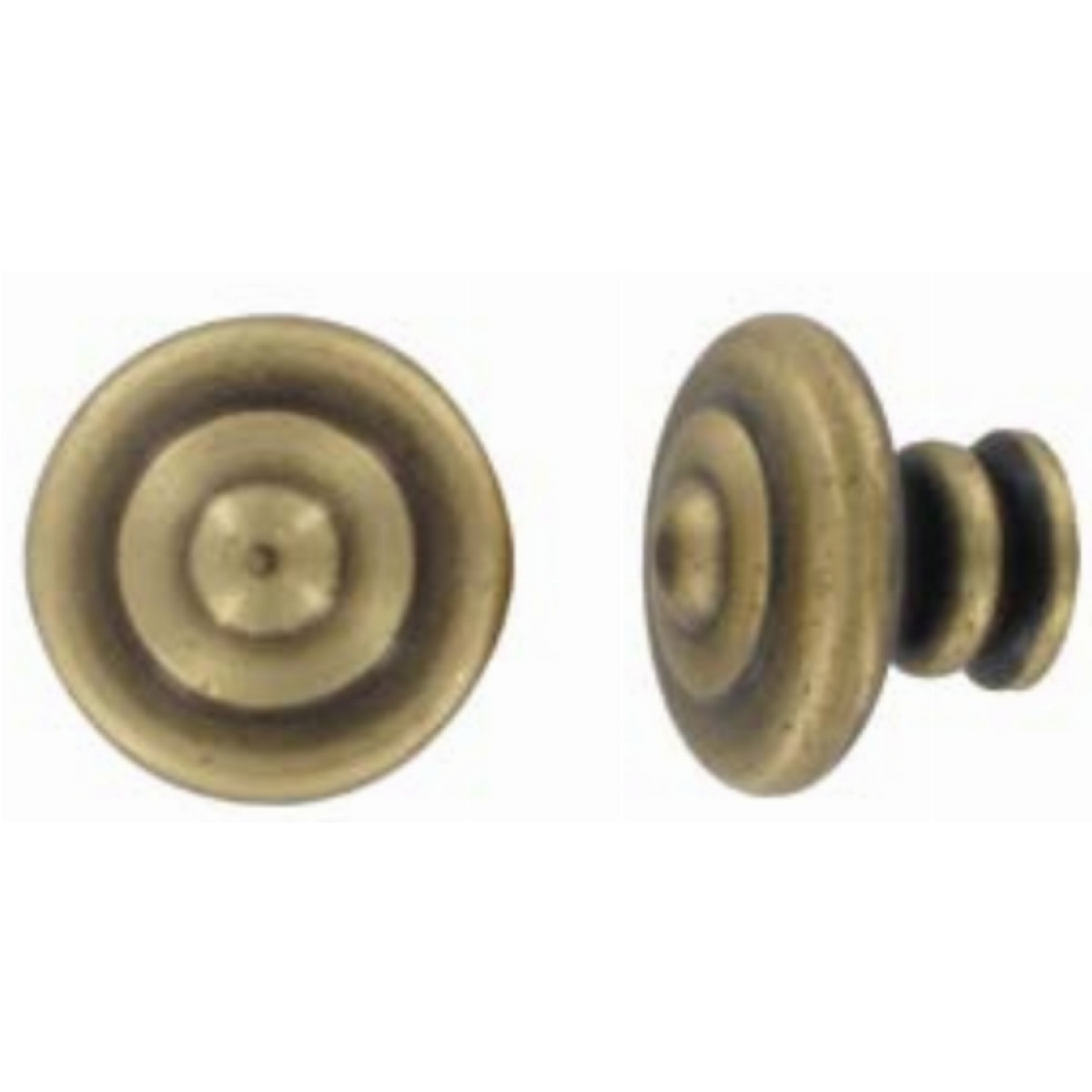 Bouton rustique N270 acier vieux bronze BROS - Ø30 - 270-A-30-4