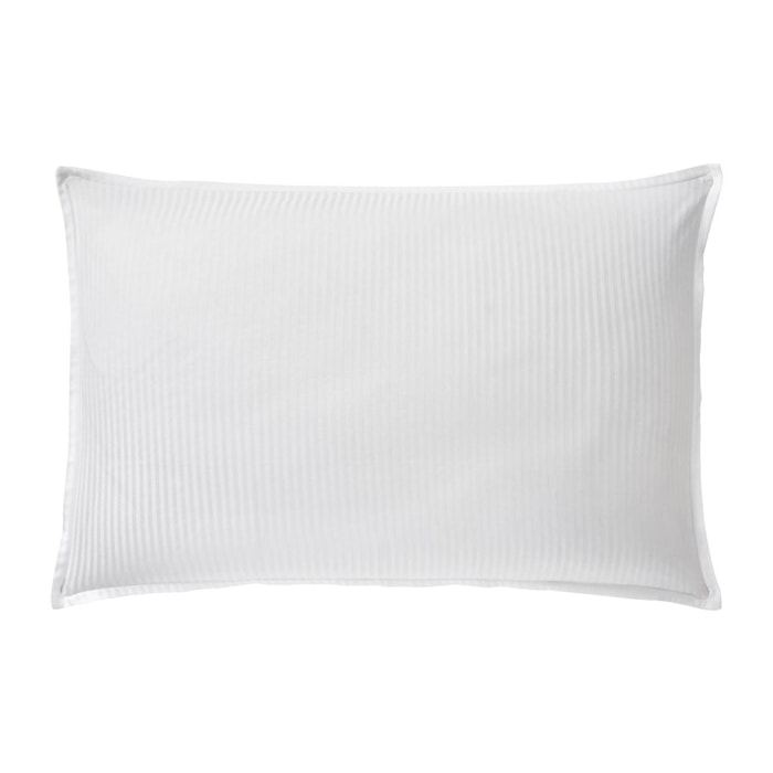 Taie d'oreiller unie en satin de coton, GRAND HOTEL, blanc