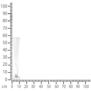 Vaso A Cono Con Piedistallo. Altezza 58 Cm - Pezzi 2 - 11X58X11cm - Colore: Incolore - Bianchi Dino - Vasi E Cont. Vetro, Alzate