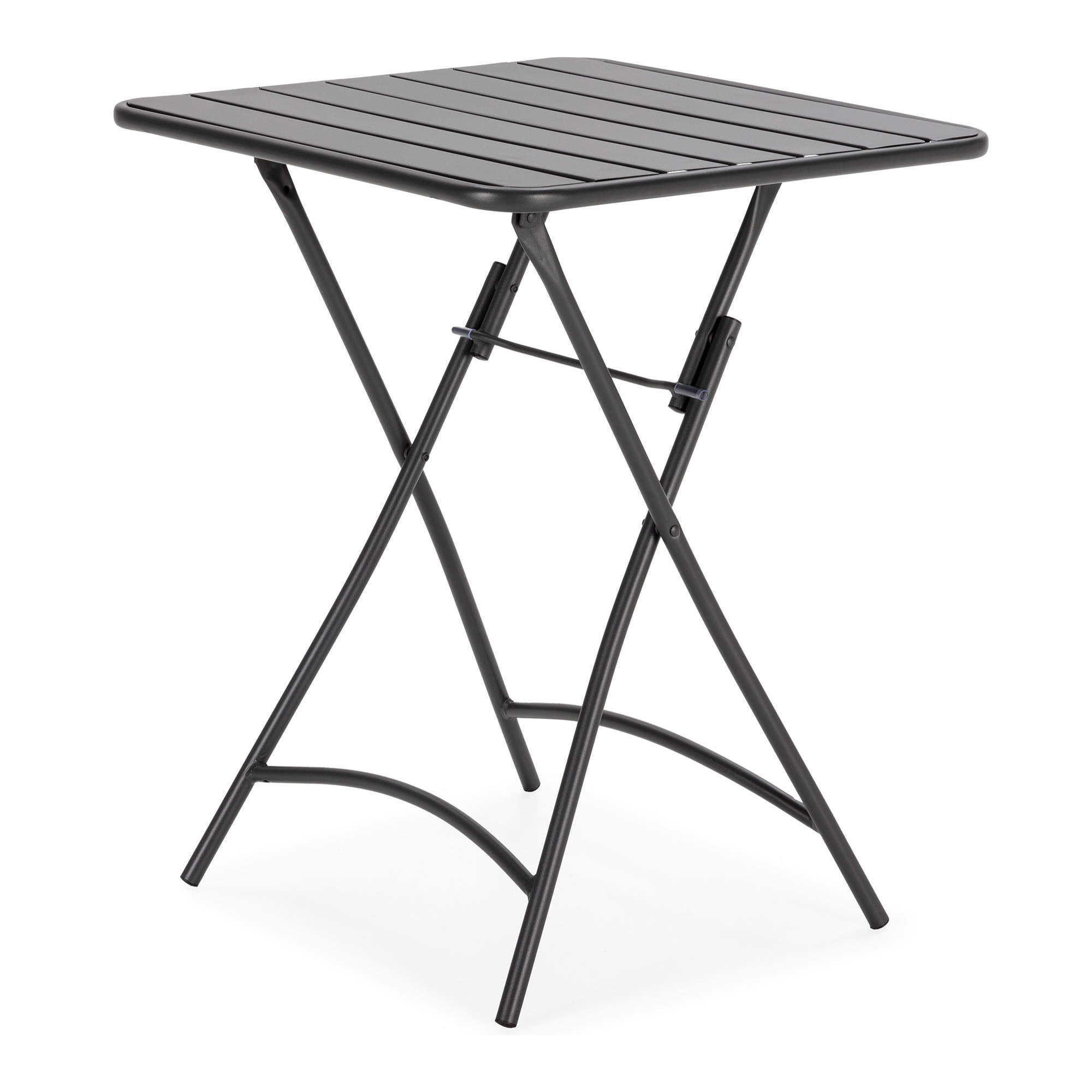 Mesa de Jardín Plegable Perla de Metal en Negro