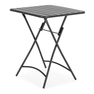 Mesa de Jardín Plegable Perla de Metal en Negro