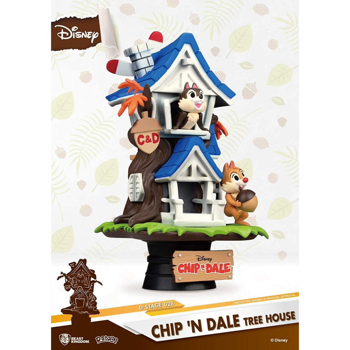 Chip e Chop Disney Figura Casa sull'Albero Diorama 16 cm Beast Kingdom