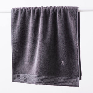 Juego de toallas nidus (30x50cm + 50x100cm + 90x150cm) 100% algodón en color gris con logo bordado scalpers home