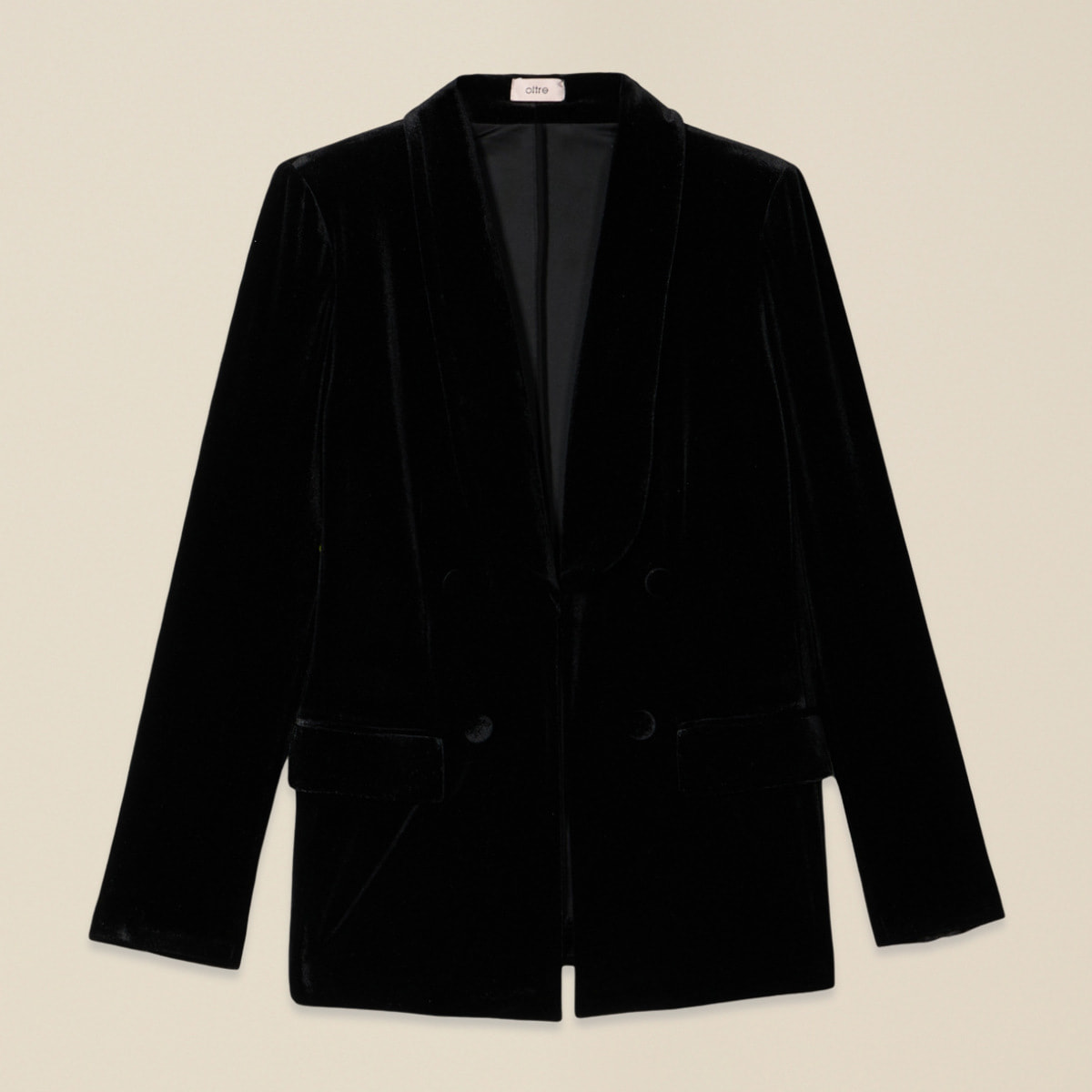 Oltre - Blazer in velluto ad effetto sparkling - Nero