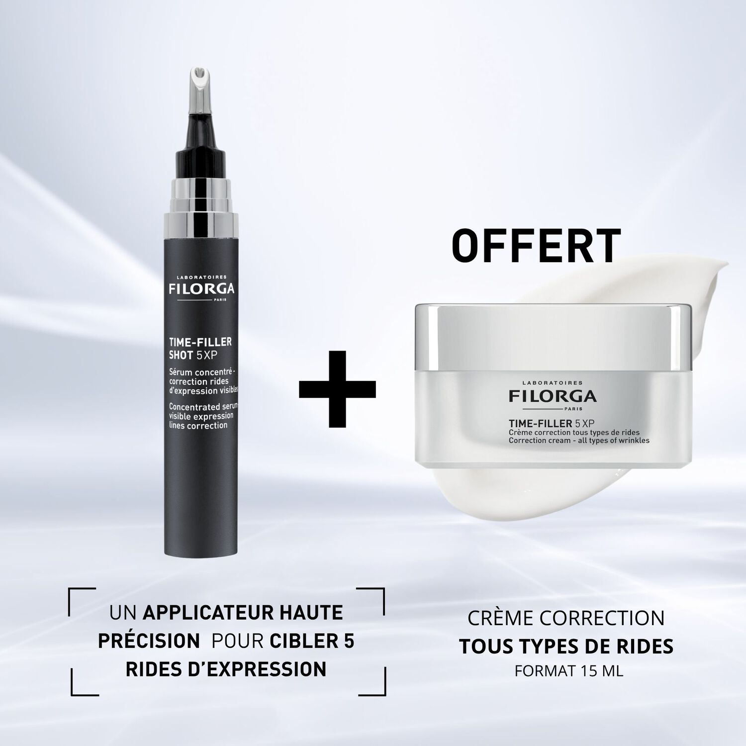 Time-Filler 5 Xp - Coffret Time-Filler Crème Correction 15 ml + Sérum Time-Filler Shot 15 ml