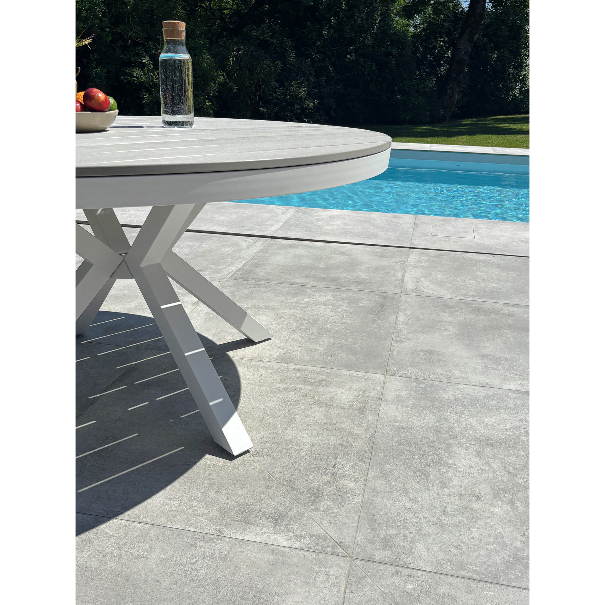 ELBA - Table de jardin 6 places - Blanc