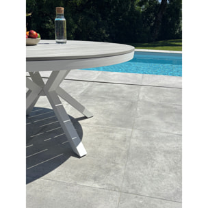ELBA - Table de jardin 6 places - Blanc