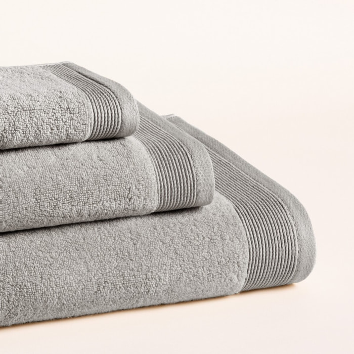 Lot de 3 serviettes Harmony Titanium - Zero Twist - 600 grammes