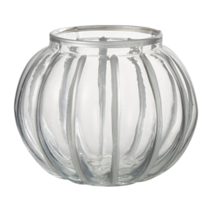 J-Line bougeoir Boule - verre - transparent/argent - small - 4 pcs