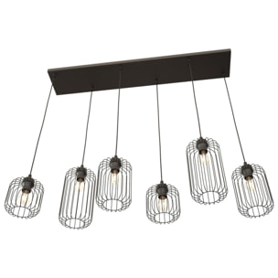 Lampada a sospensione Vander in acciaio nero opaco