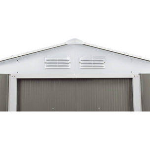 Abri de jardin métal "Dallas" - 2.71 m² - Taupe