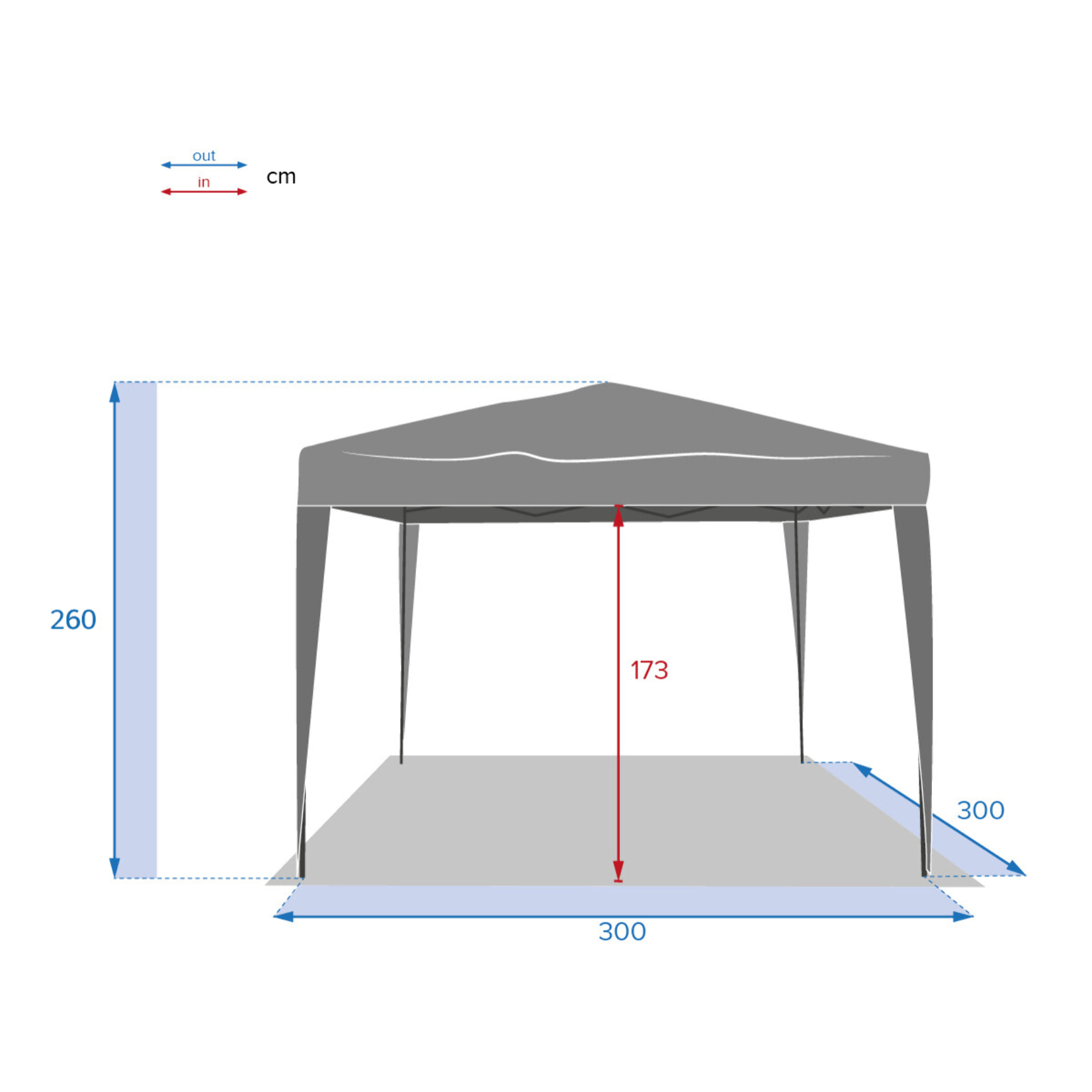 Tonnelle pliante Easy Up Ardoise