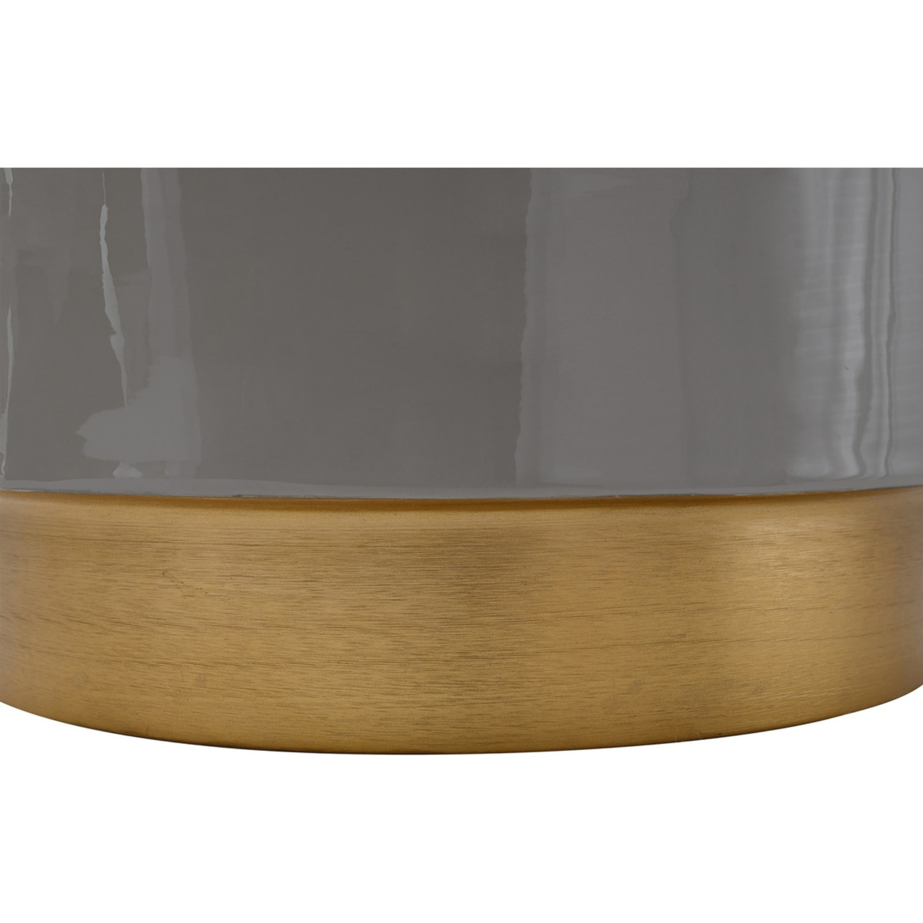 Pouf Artisse 250 Grigio in Velluto con Base Dorata