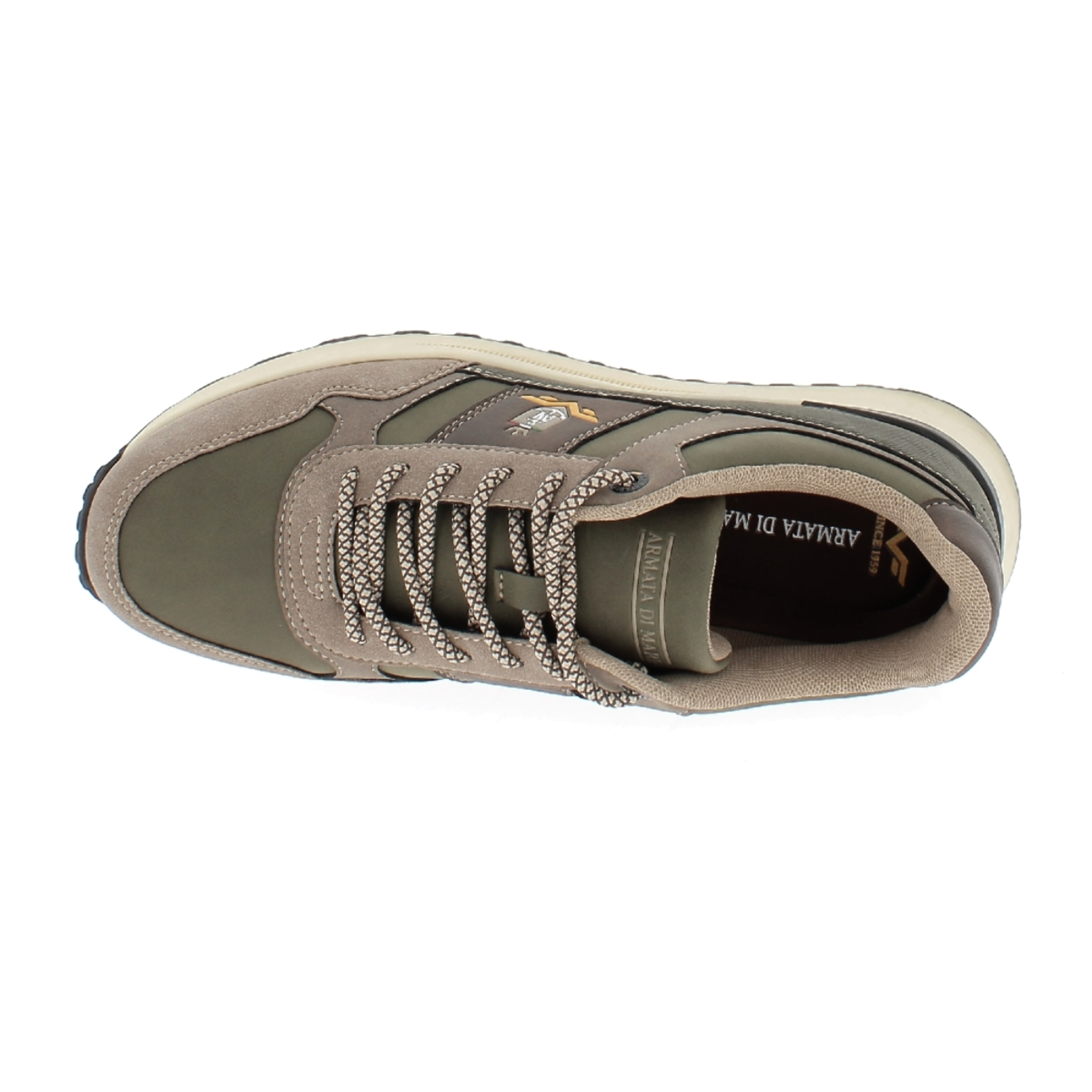 Armata di Mare Scarpe Uomo Sneakers Casual Stringate con Soletta Rimovibile in Memory Foam AMU W24L631 Khaki