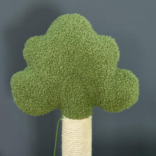 Árbol Rascador para Gatos Mediano 107 cm Torre para Gatos Centro de Actividades para Gatitos con Nido Poste de Sisal Césped Falso y Bola Colgante 49x40x107 cm Verde