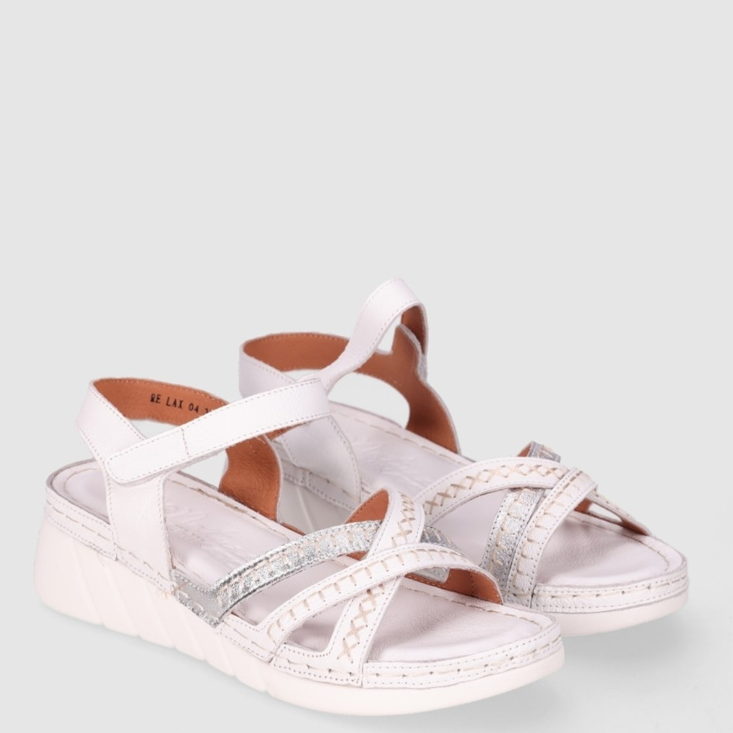 Sandalias de Piel - Blanco - Tacón: 5 cm