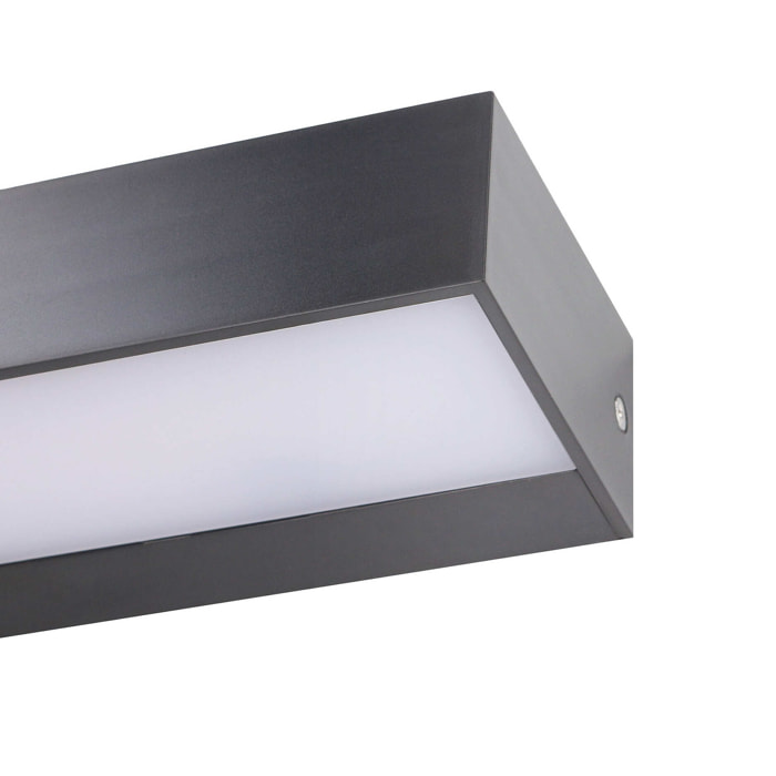 Forlight Ara Small aplique exterior empotrable de paret con luz led  blanco calido 3000K  en color gris urbano