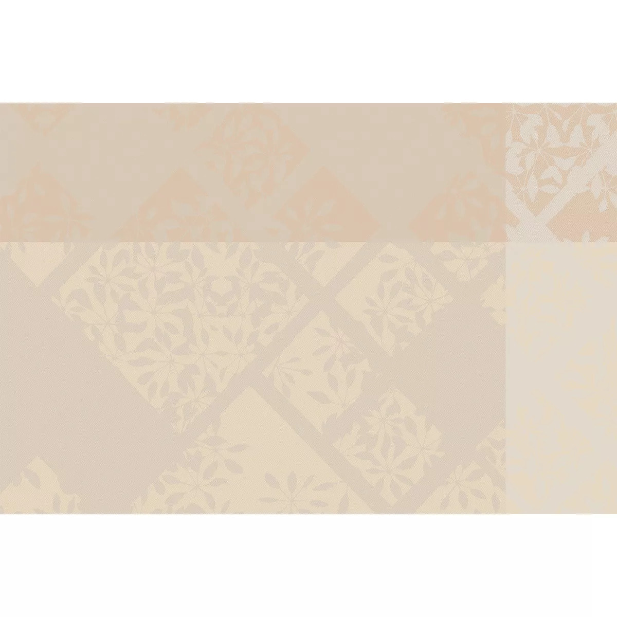 Set pur coton motif jacquard beige Mille pistils naturel