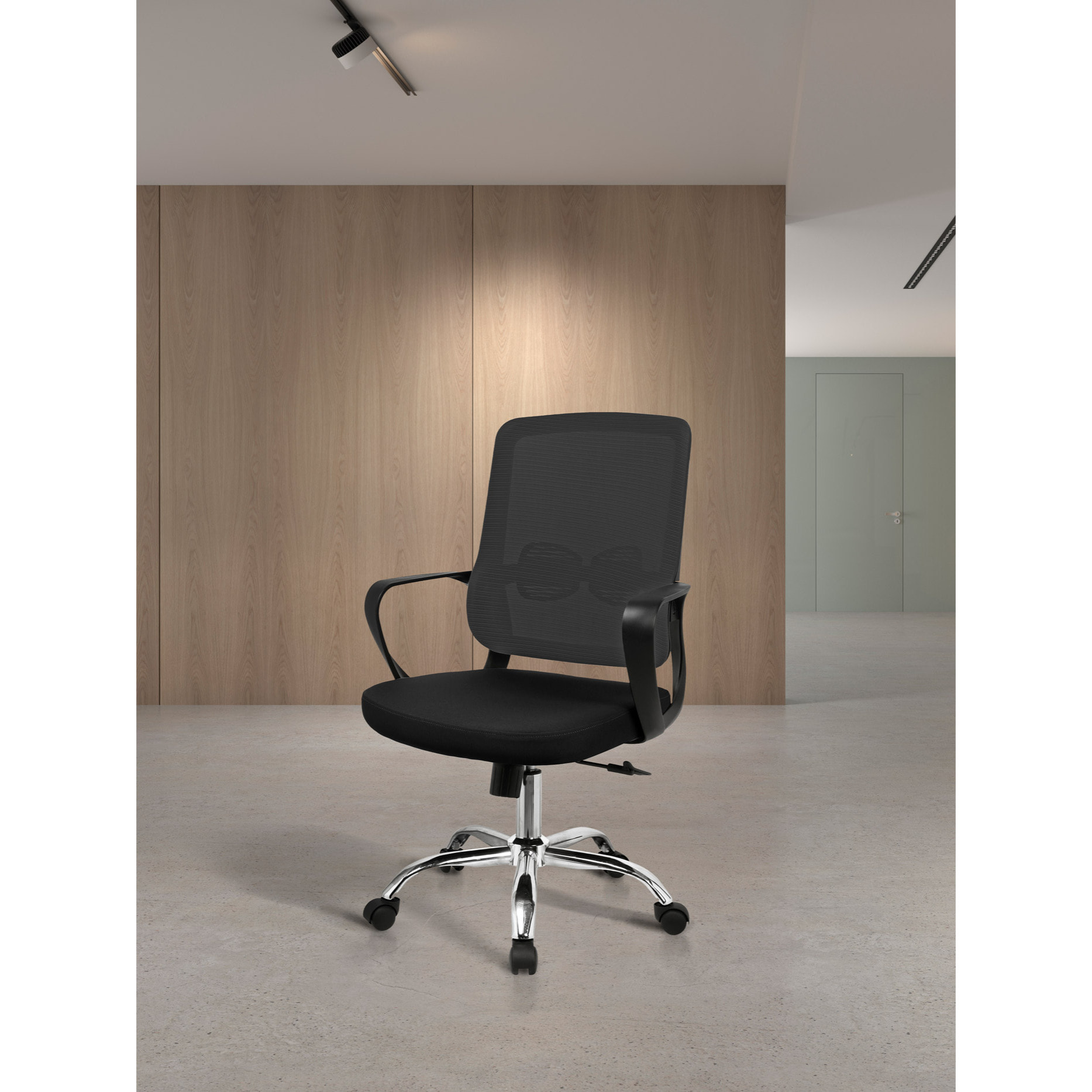 Silla de estudio Mylo negro 110x60x61 cm