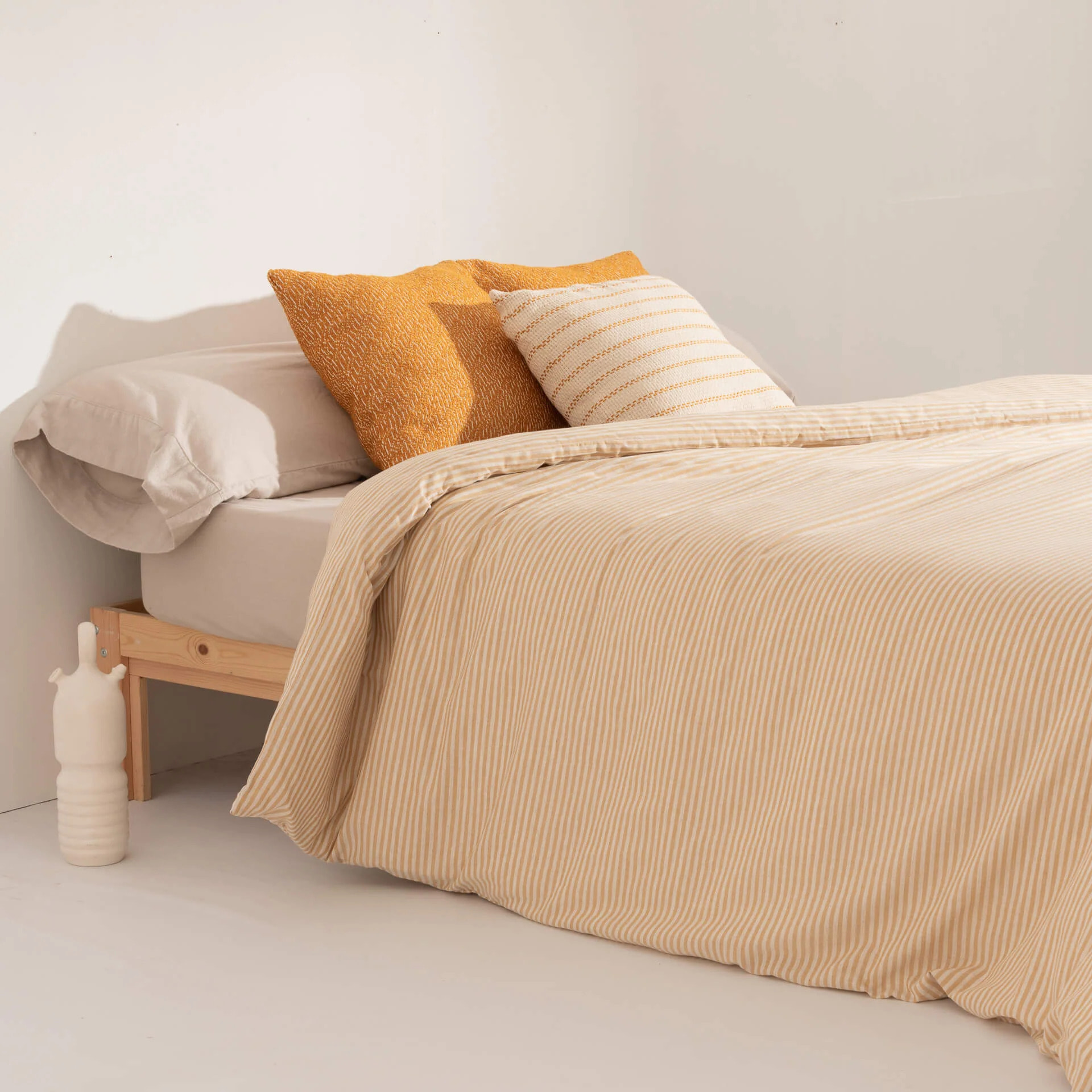 Housse de couette jacquard Jávea Moyen Amber Gold