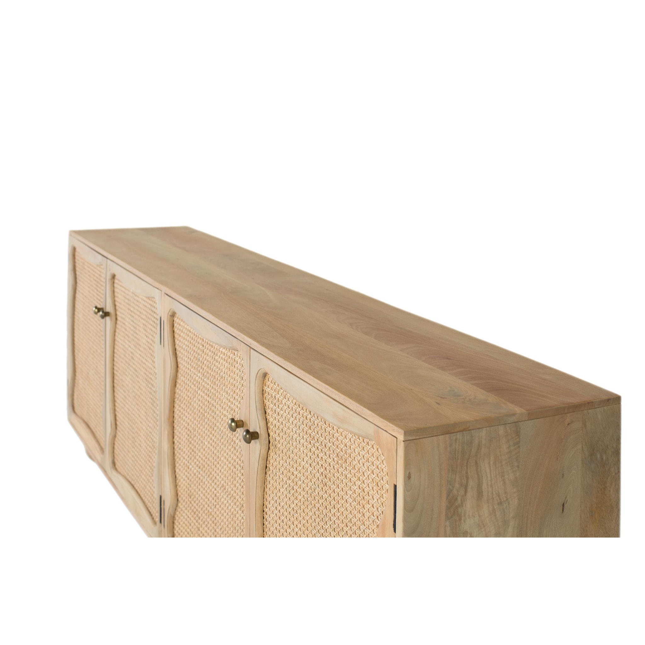 Aparador de Madera de Mango Estilo Boho Mediterráneo