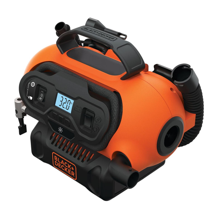 Gonfleur-Compresseur filaire ou sans fil 11 BARS/ 160 PSI (sans batterie) BLACK+DECKER BDCINF18N-QS