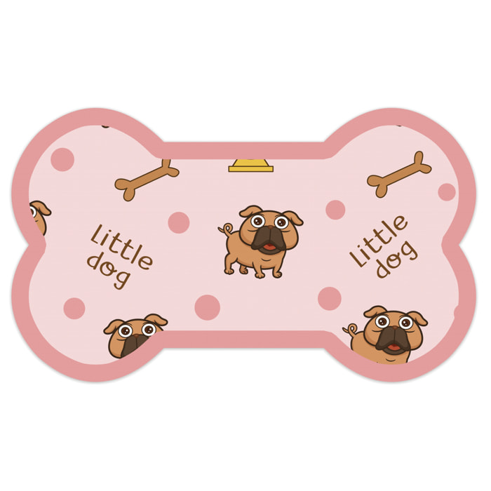 Alfombra de vinilo mascotas CERAMIKO, Bone pink 60x100 cm