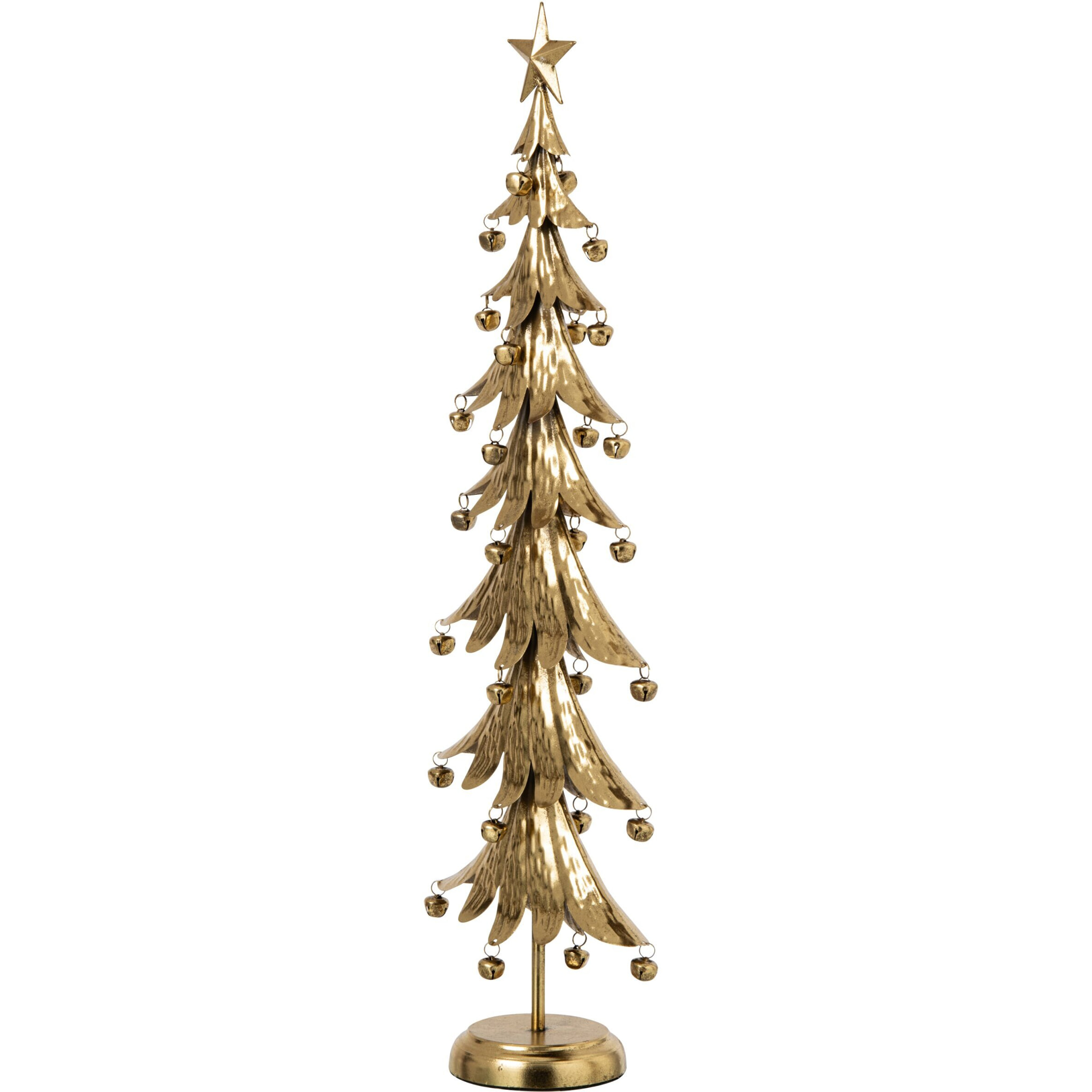 J-Line Sapin de Noël - fer - doré - large