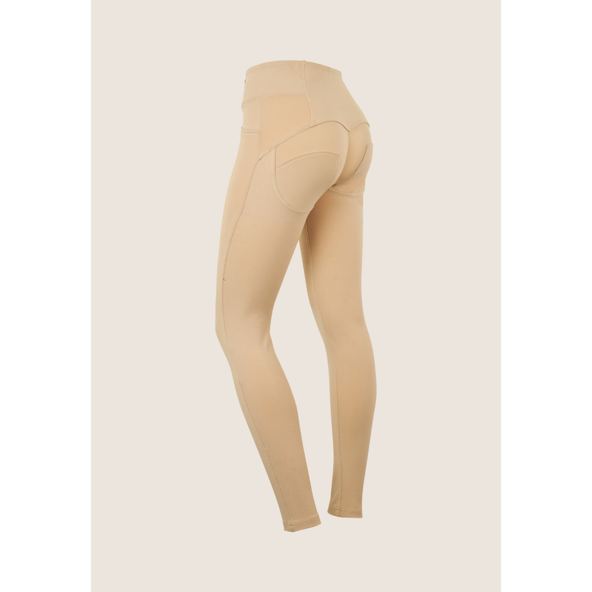 Pantaloni WR.UP in jersey vita alta con bottoni decorativi