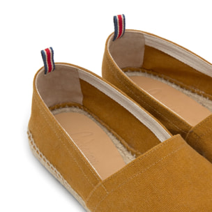 Alpargata plana Pablo estilo camping en algodón orgánico lavado