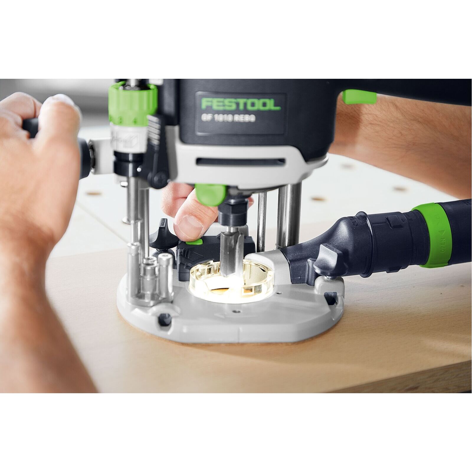 Défonceuse OF 1010 REBQ-FS-Set - FESTOOL - avec accessoires - rail - 2 Systainer - 578051