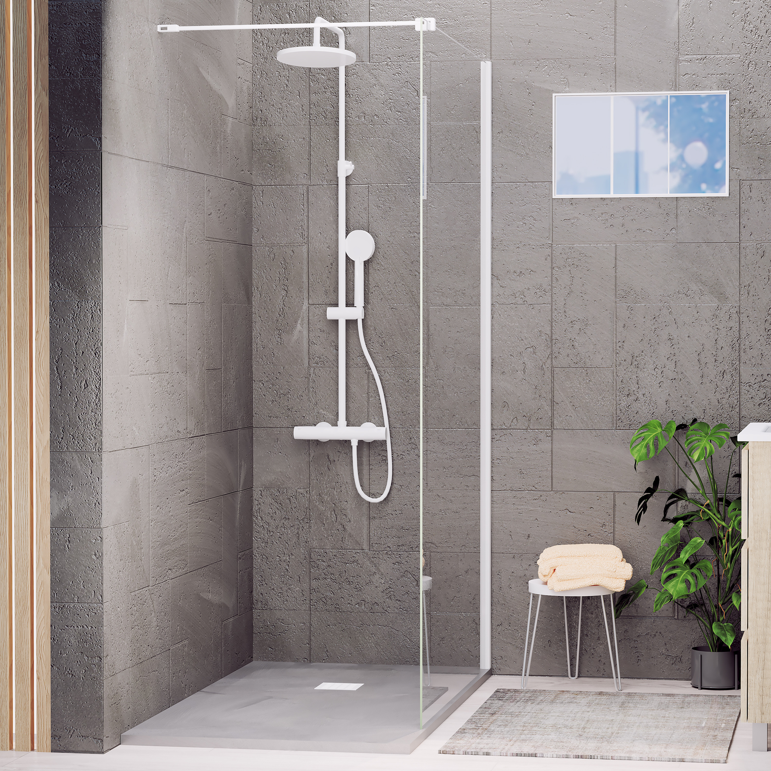 Paroi de douche Royal Blanc 110cm