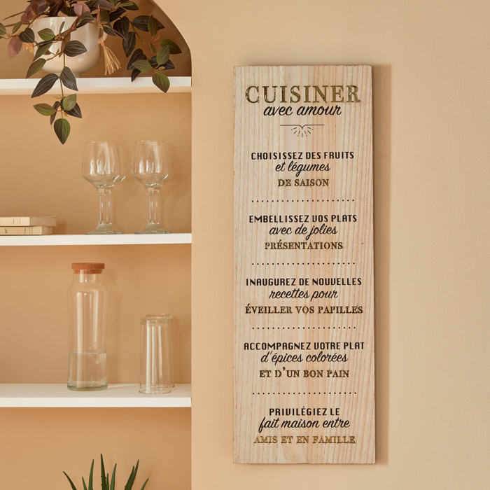 Déco murale "Louison" bois 78x28cm