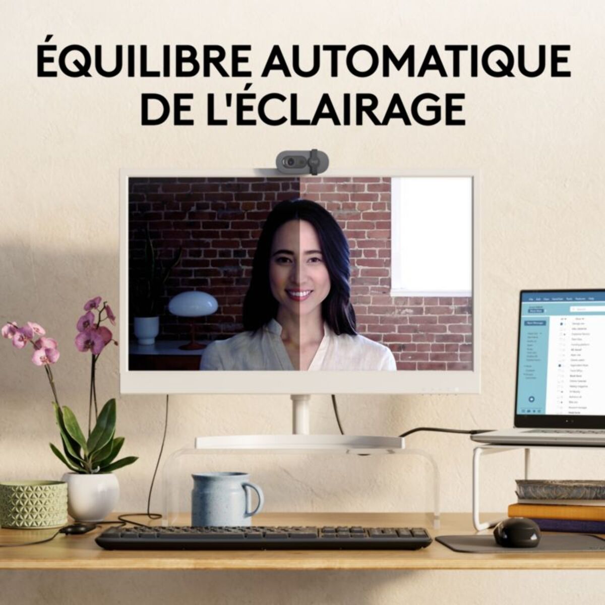 Webcam LOGITECH Brio 100 Full HD Noir