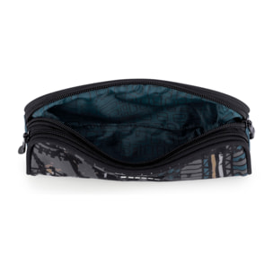 Estuche doble Gabol ROAD azul y negro y resistente al agua