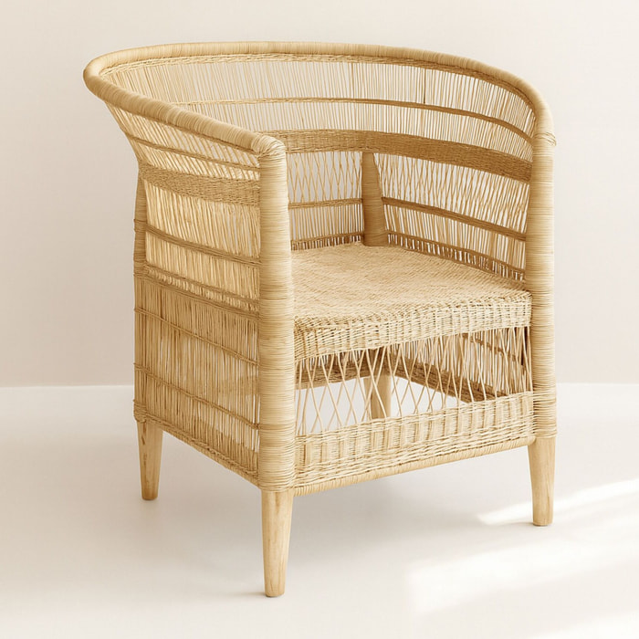 Fauteuil traditionnel du Malawi en rotin ZOMBA