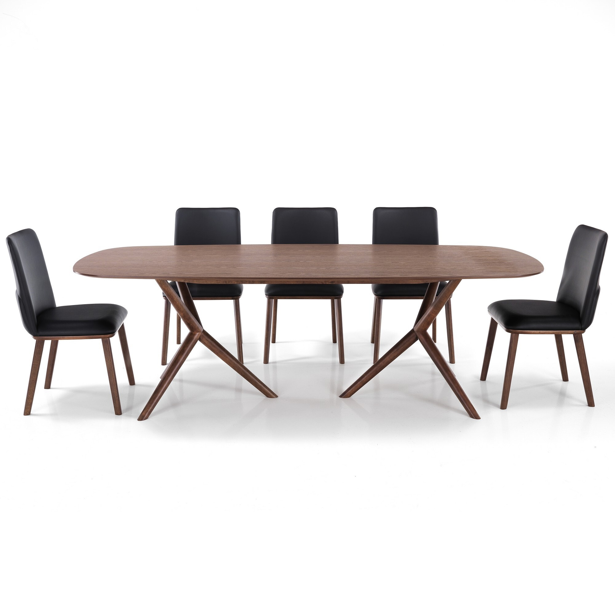 Table à manger Tomasucci COPENAGHEN, en MDF finition noyer, 240 × 100 × 75 cm